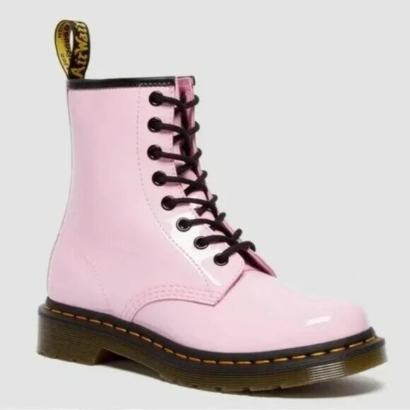LIMITED EDITION Dr Martens Pale Pink 1460 mid-calf boots - Picture 1 of 10